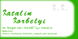 katalin korbelyi business card